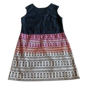 Ted Baker London Dahil Marina Mosaic Lace Tunic Dress Ombre Cocktail Size 4